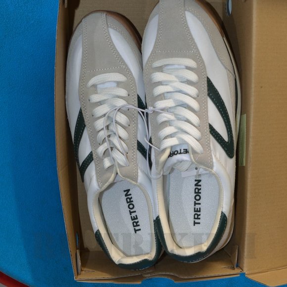 Tretorn Women’s Rawlins Sneaker Suede Leather Lightweight Rawlins 2.0 GReen/Gray - Picture 8 of 9